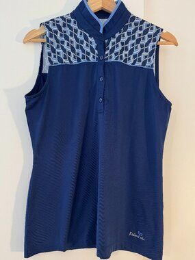 Mandarin Collar Sleeveless Golf Shirt